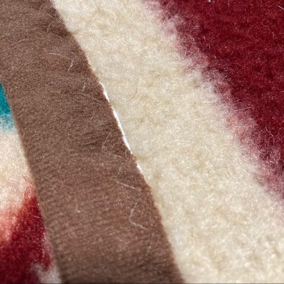 Vtg VUTEKS Blanket Throw in Aztec Western pattern. Yugoslavia 60x80 1980’s - Picture 3 of 7